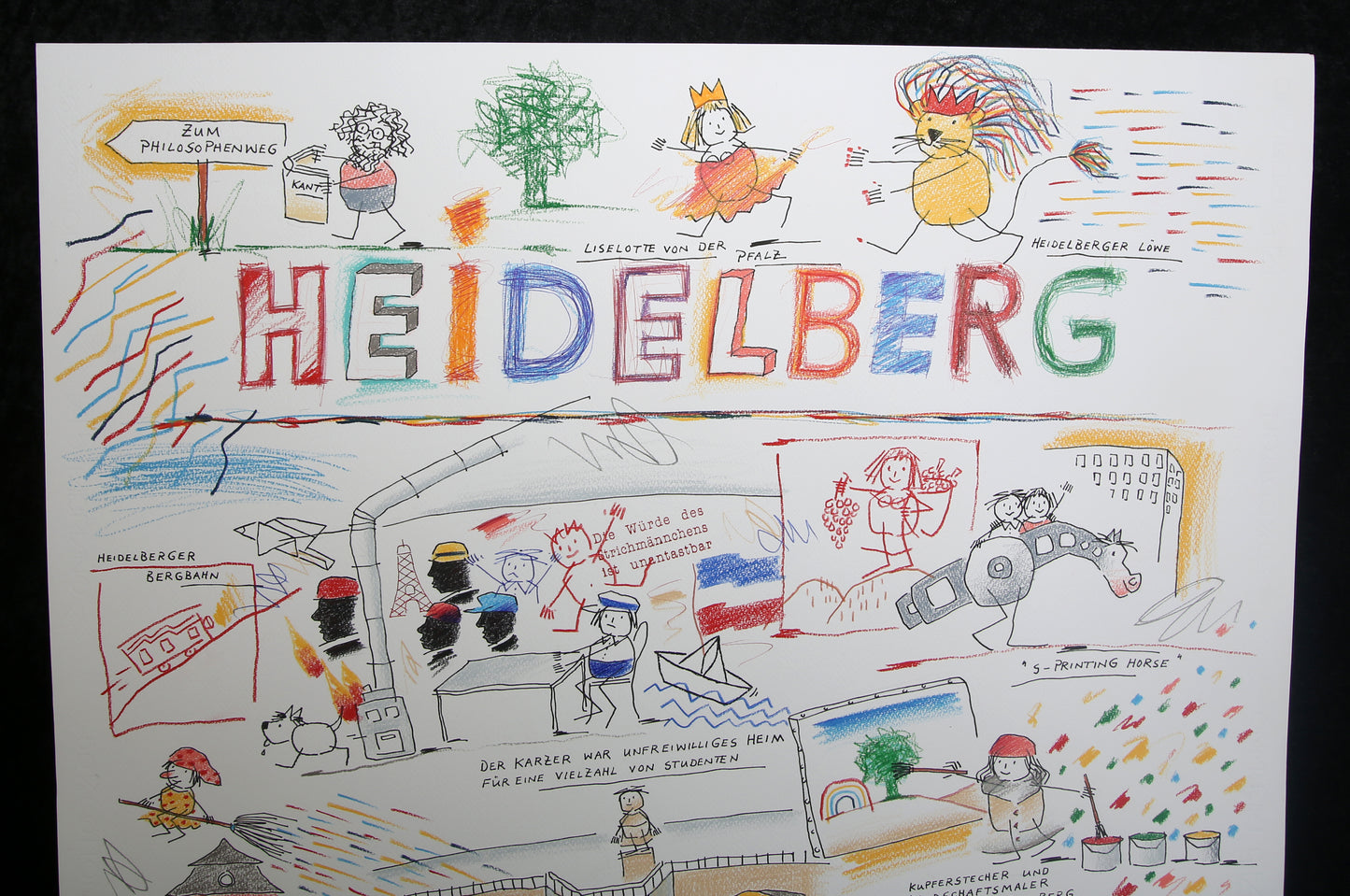 Schlote, Wilhelm - Heidelberg - Dessin original - signé UNIQUE
