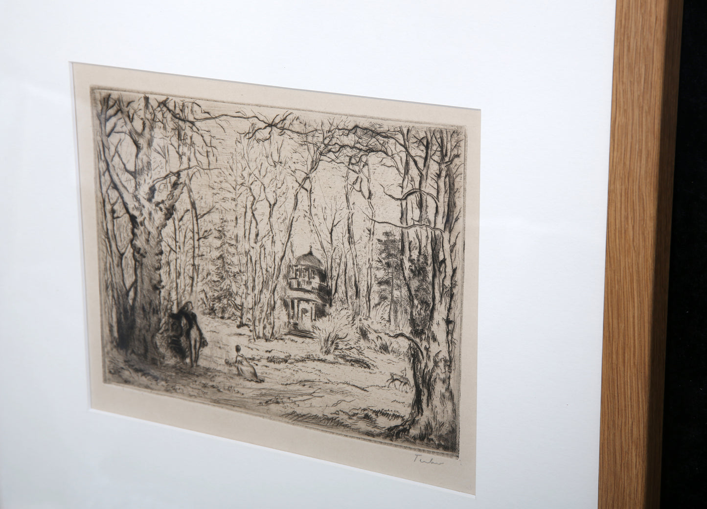 Teuber, Hermann - Parc - Gravure - encadrée - signée à la main