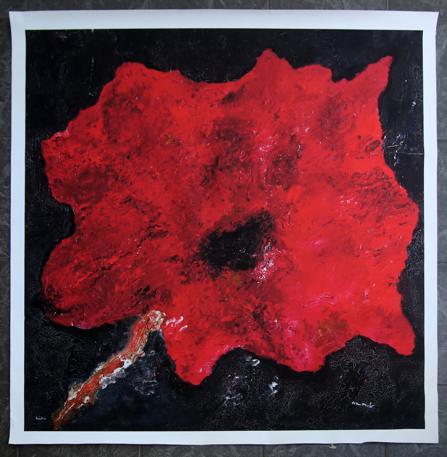Armando - The Flower - Giclée on canvas - hand signed 