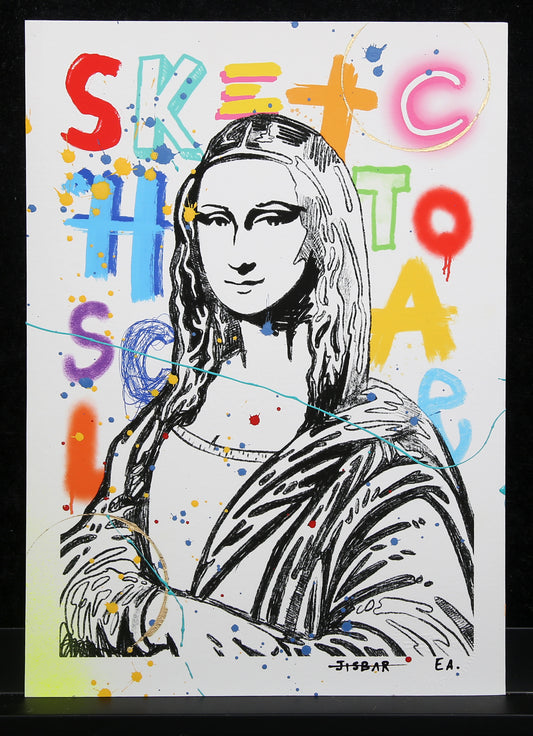 JISBAR (Jean-Baptiste Launay) - Mona Lisa - handüberarbeitet, handsigniert