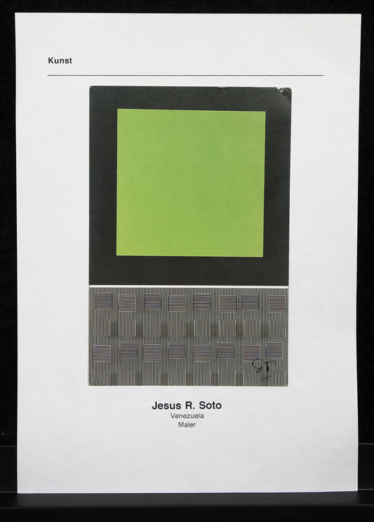 Soto, Jesus - Karte zum Bild "Grün und gestreift", 1993 - handsigniert