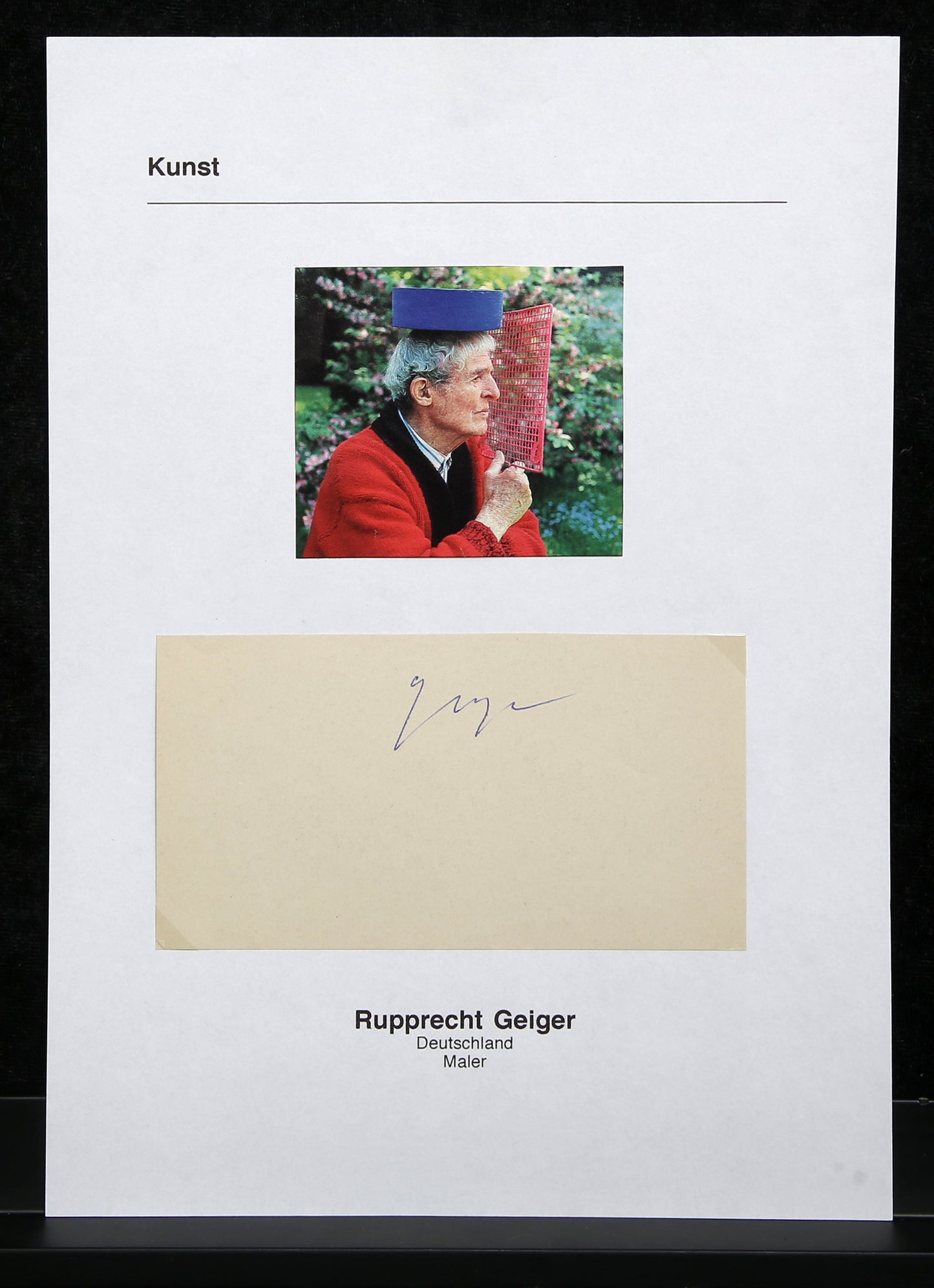 Geiger, Rupprecht - Bild mit Handsignatur