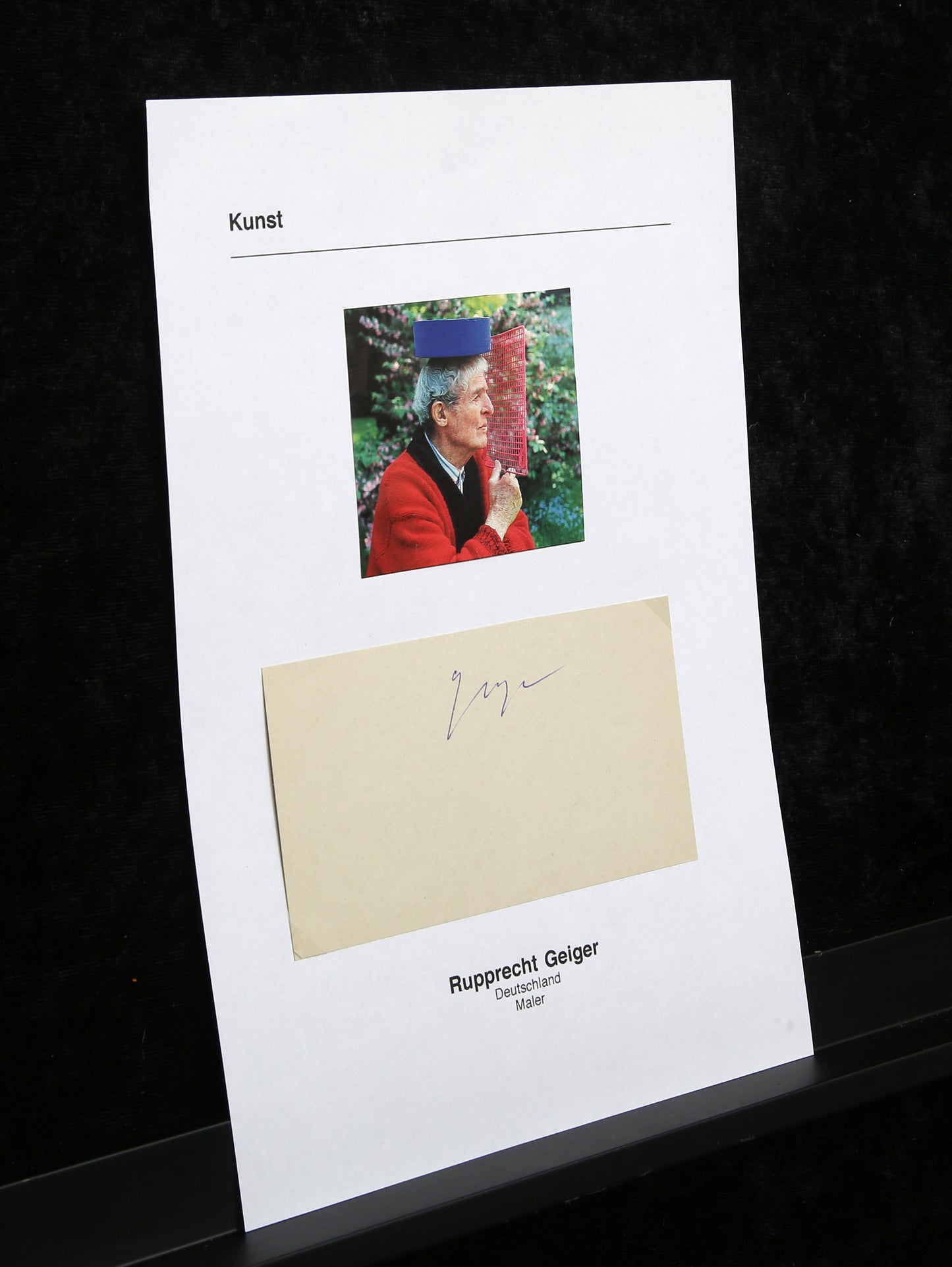Geiger, Rupprecht - Bild mit Handsignatur