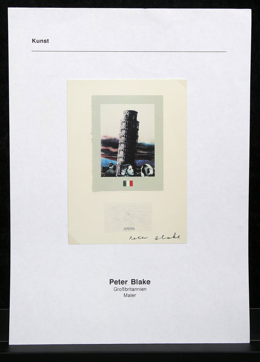 Blake, Peter - Marcel Duchamp's World Tour No. 2 - PK - handsigniert