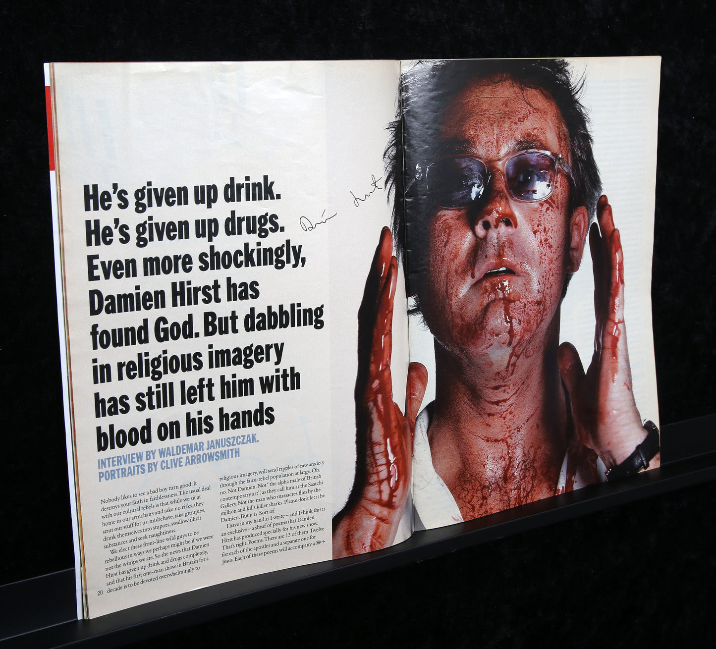 Hirst, Damien - The Sunday Times magazine - 24. August 2003 - 2x handsigniert