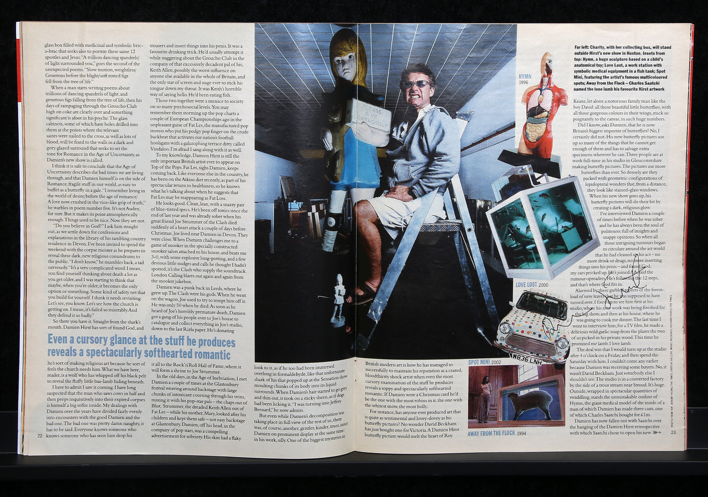 Hirst, Damien - The Sunday Times magazine - 24. August 2003 - 2x handsigniert