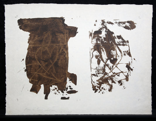 Tàpies, Antoni - Sinnieren über Schmutz - Farblithografie - handsigniert