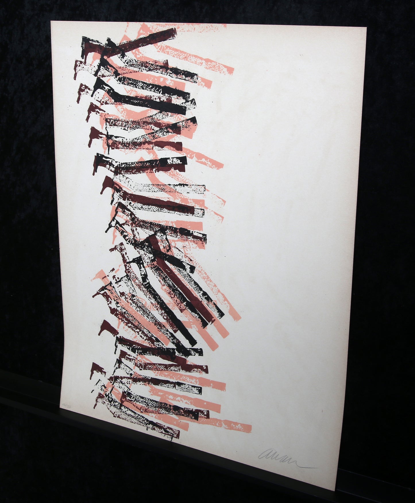 Arman, Fernandez - Drill's Fall, 1977 - Farblithografie auf Arches - handsigniert