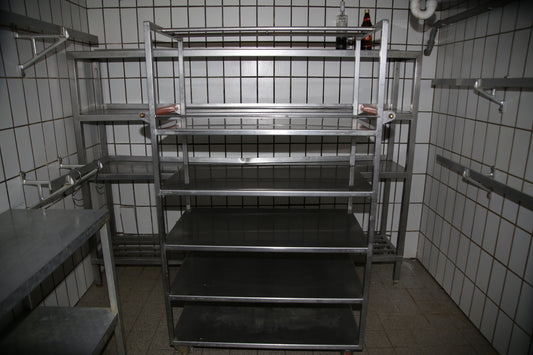 Stainless steel shelves, stainless steel trolleys - various sizes