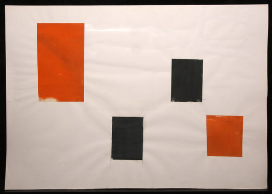 Oster, Willy - Geometrie in oranje [1.2] - Collage - handgesigneerd uniek stuk