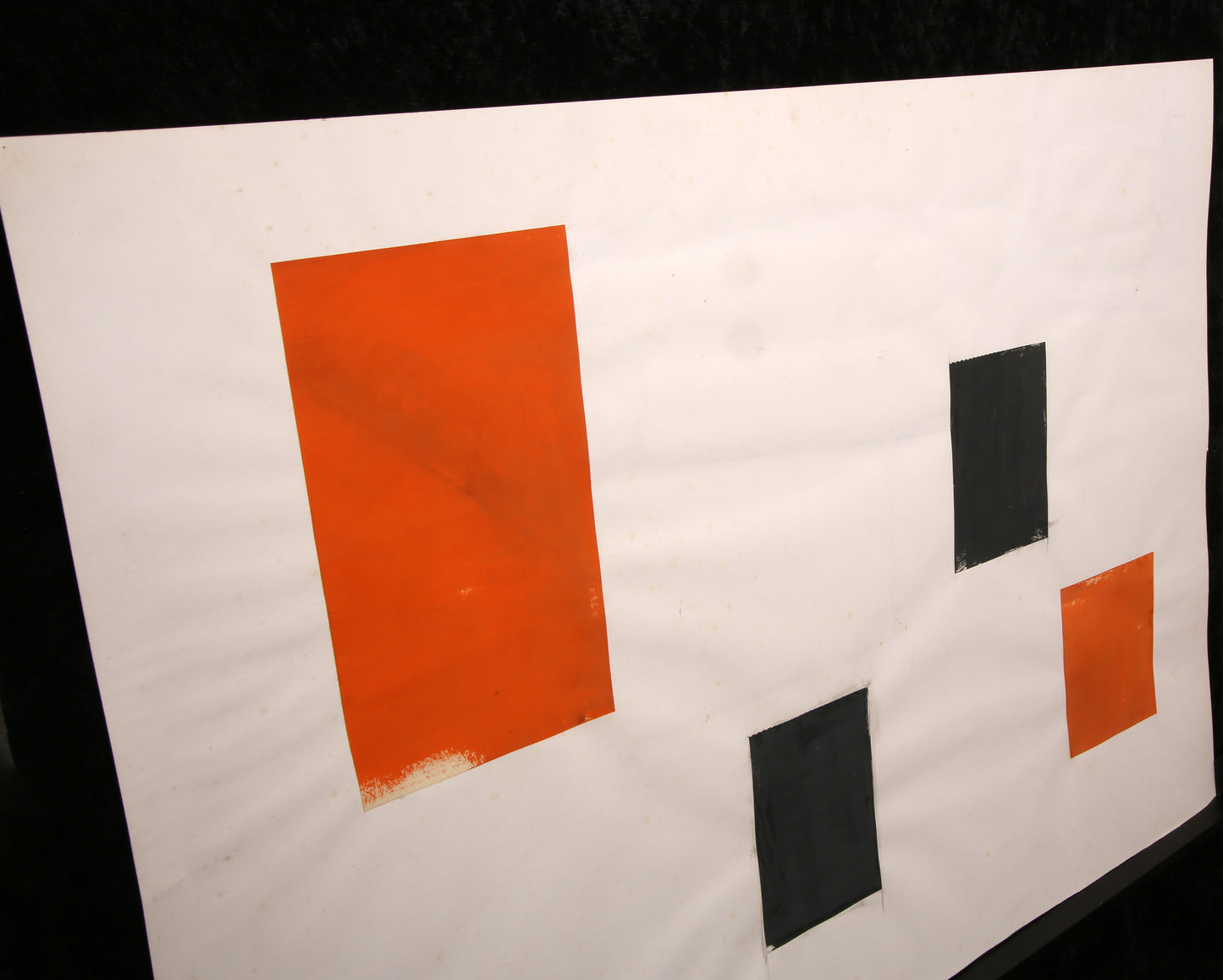 Oster, Willy - Geometrie in oranje [1.2] - Collage - handgesigneerd uniek stuk