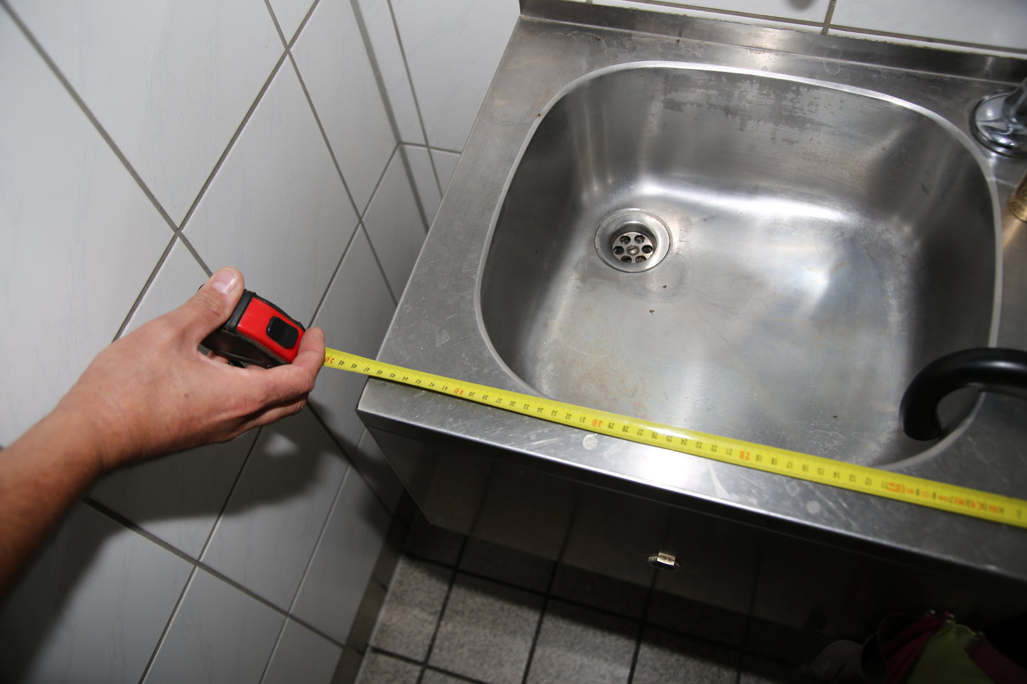 Hand wash basin with sensor and tap - 2 pieces together