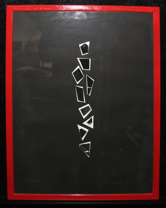 Megert, Christian - Hommage à Fontana - Spiegelcollage - handsigniert