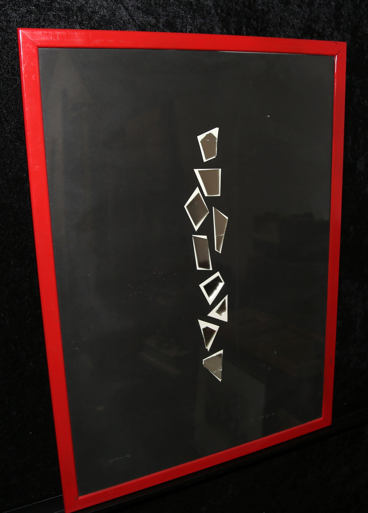 Megert, Christian - Hommage à Fontana - Spiegelcollage - handsigniert