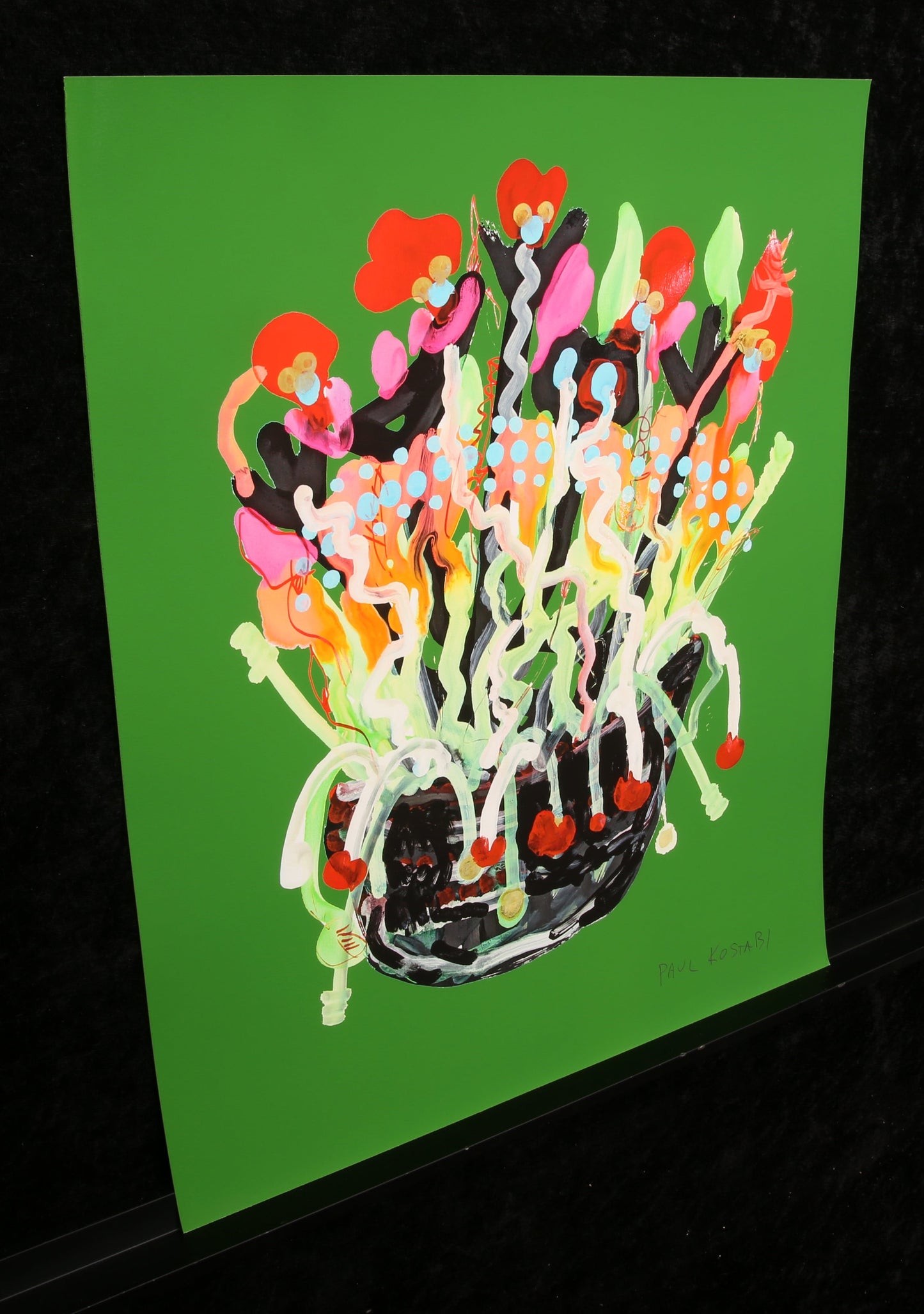 Kostabi, Paul - Acrisia (green) - Giclee - handsigniert