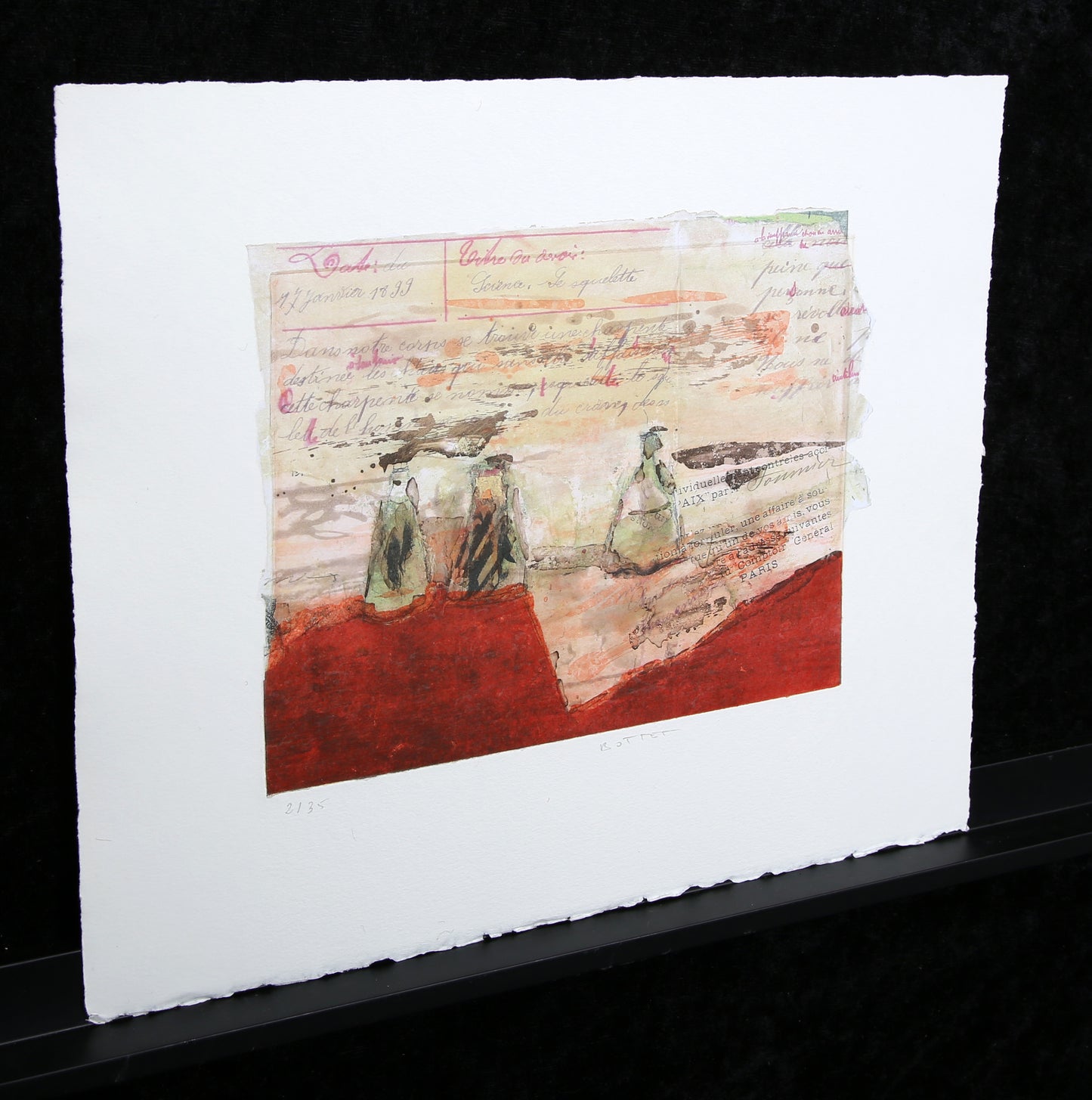 Bottet, Nicole - devoir - etching / hand-retouched - hand-signed