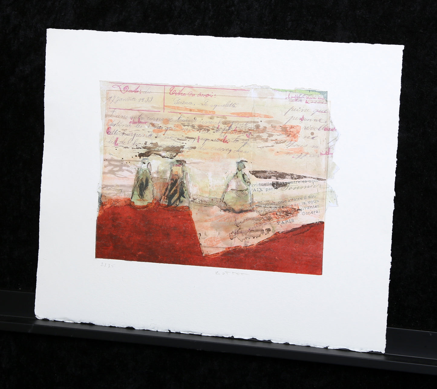 Bottet, Nicole - devoir - etching / hand-retouched - hand-signed