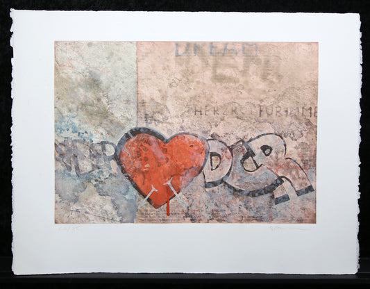 Salzmann, Gottfried - Heart Red - Etching - hand-signed