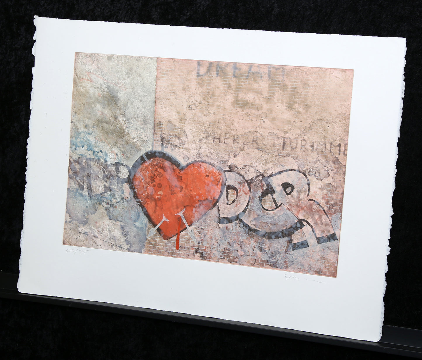 Salzmann, Gottfried - Heart Red - Etching - hand-signed