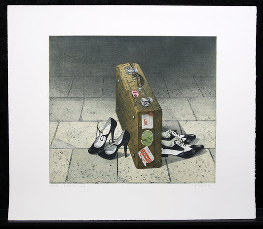 Kressel, Diether - Reise zu zweit - Farbradierung - handsigniert