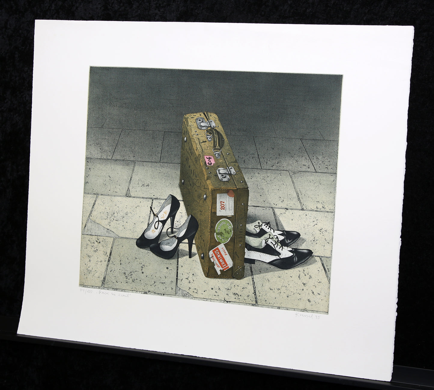 Kressel, Diether - Reise zu zweit - Farbradierung - handsigniert