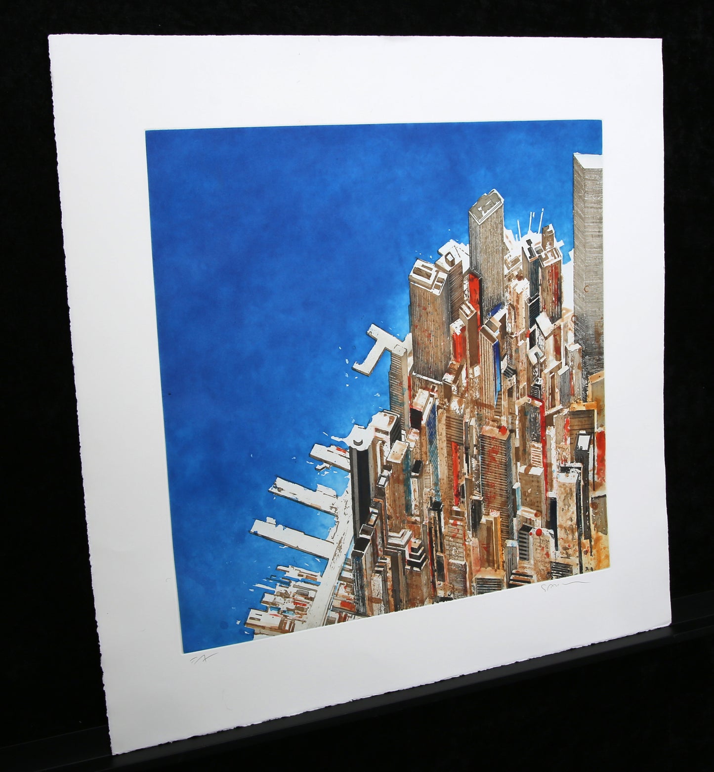 Salzmann, Gottfried - Triangle de Manhattan - Color etching - hand-signed