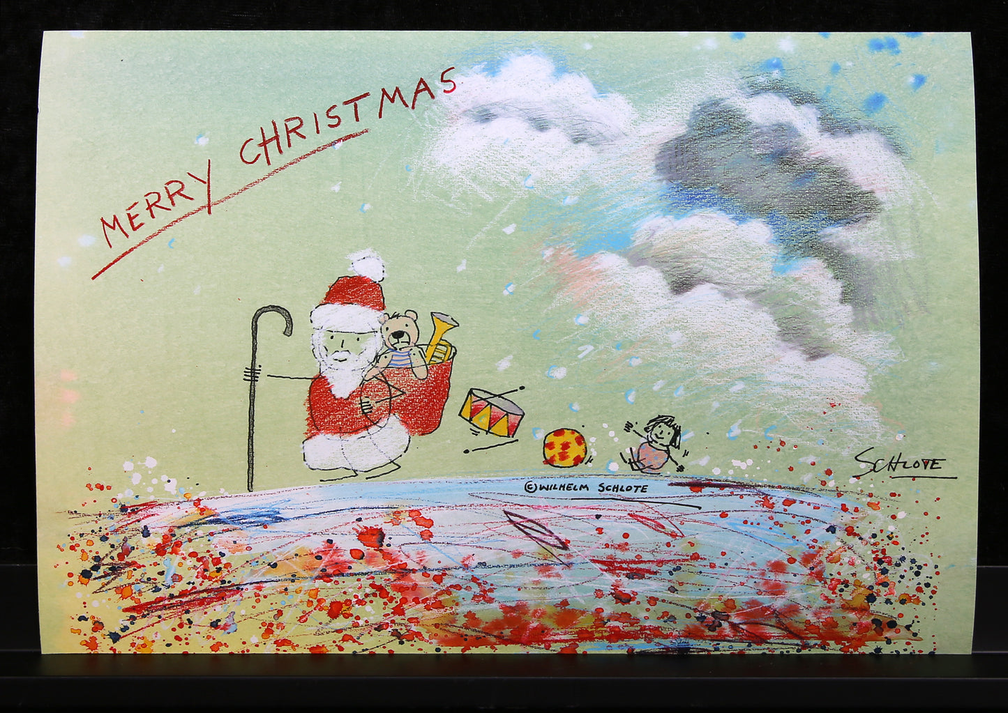 NOËL : Schlote, Wilhelm - Joyeux Noël - Giclée / Hahnemühle