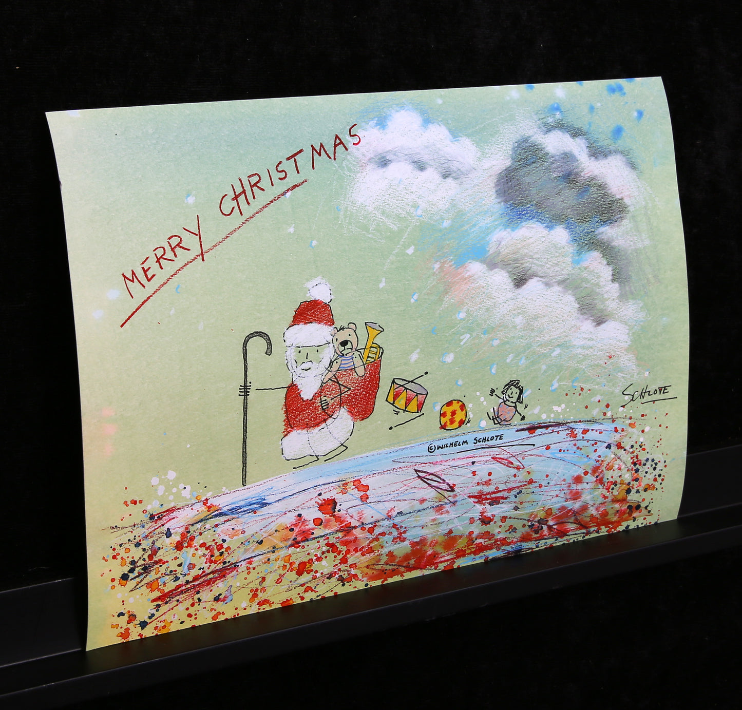 NOËL : Schlote, Wilhelm - Joyeux Noël - Giclée / Hahnemühle