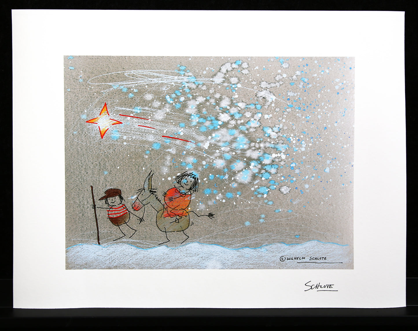 NOËL : Schlote, Wilhelm - Le chemin de Bethléem - Giclée / Hahnemühle