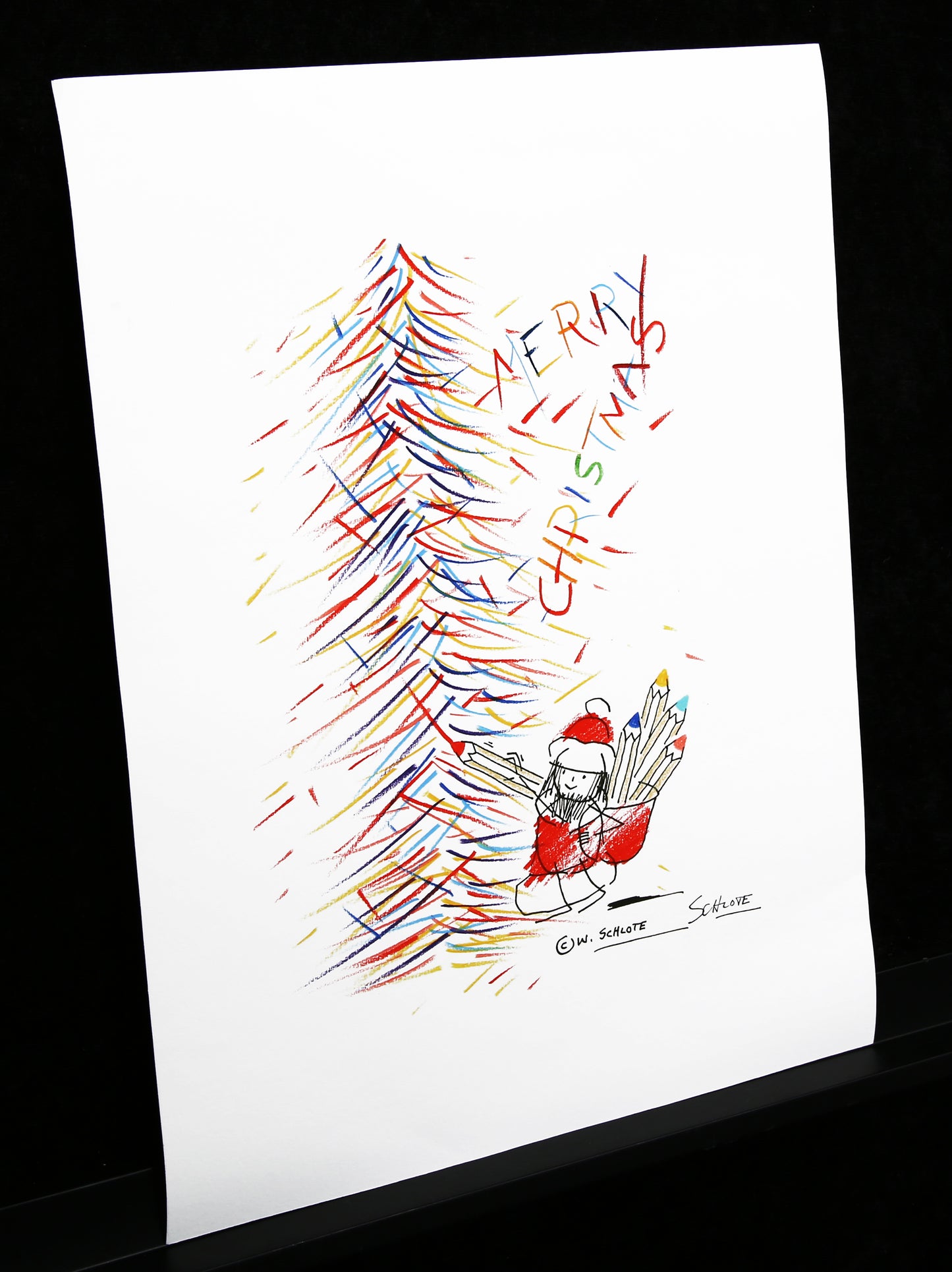 NOËL : Schlote, Wilhelm - Joyeux Noël - Giclée / Hahnemühle