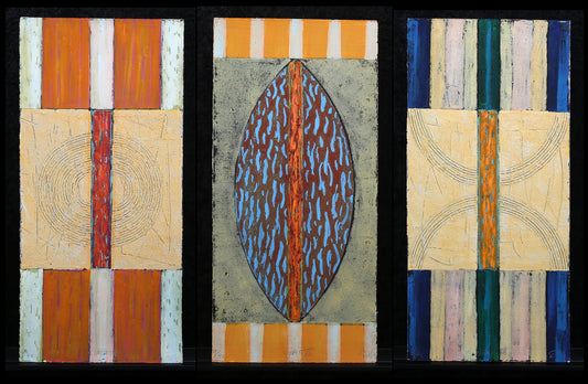 Schädrich, Eckart (Esch) - Symposium VIII - Triptych - Mixed media - Hand-signed