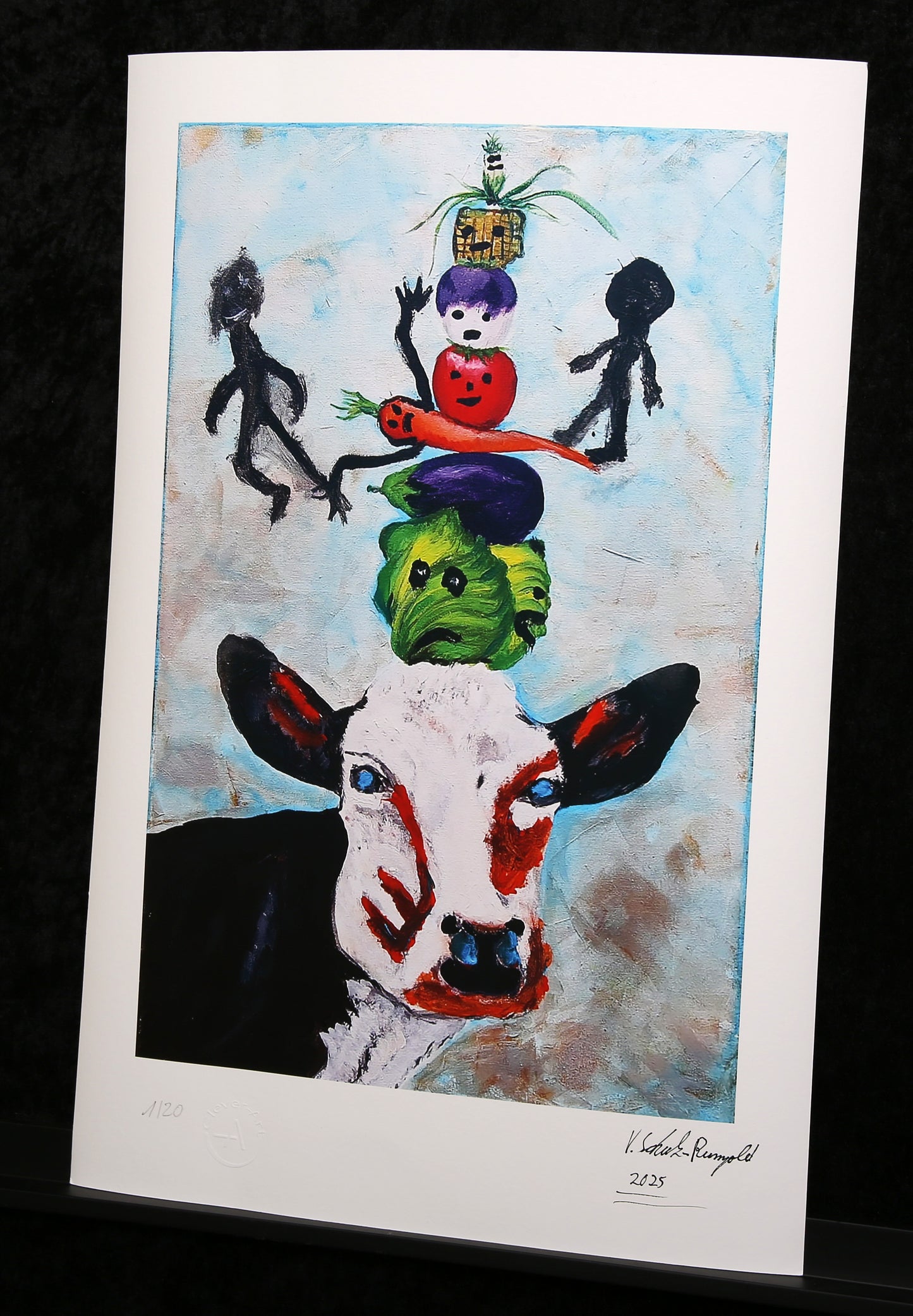Schulz-Rumpold, Volkmar - Gemüse Kuh, 2025 - Giclée/Hahnemühle - handsigniert