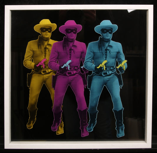 Shuby - Triple Lone Ranger - Acryl - 3D-constructie - ingelijst, handgesigneerd