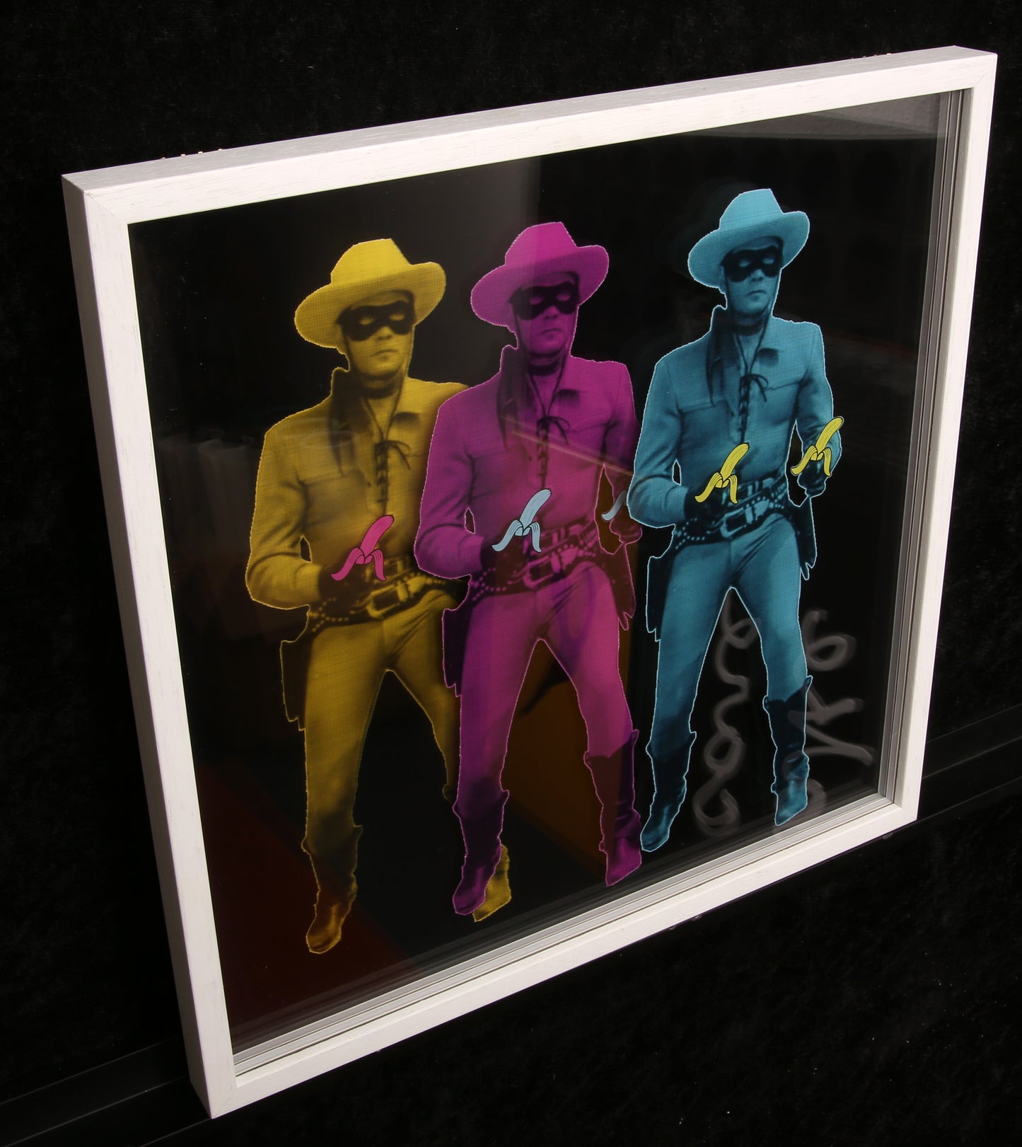 Shuby - Triple Lone Ranger - Acryl - 3D-constructie - ingelijst, handgesigneerd