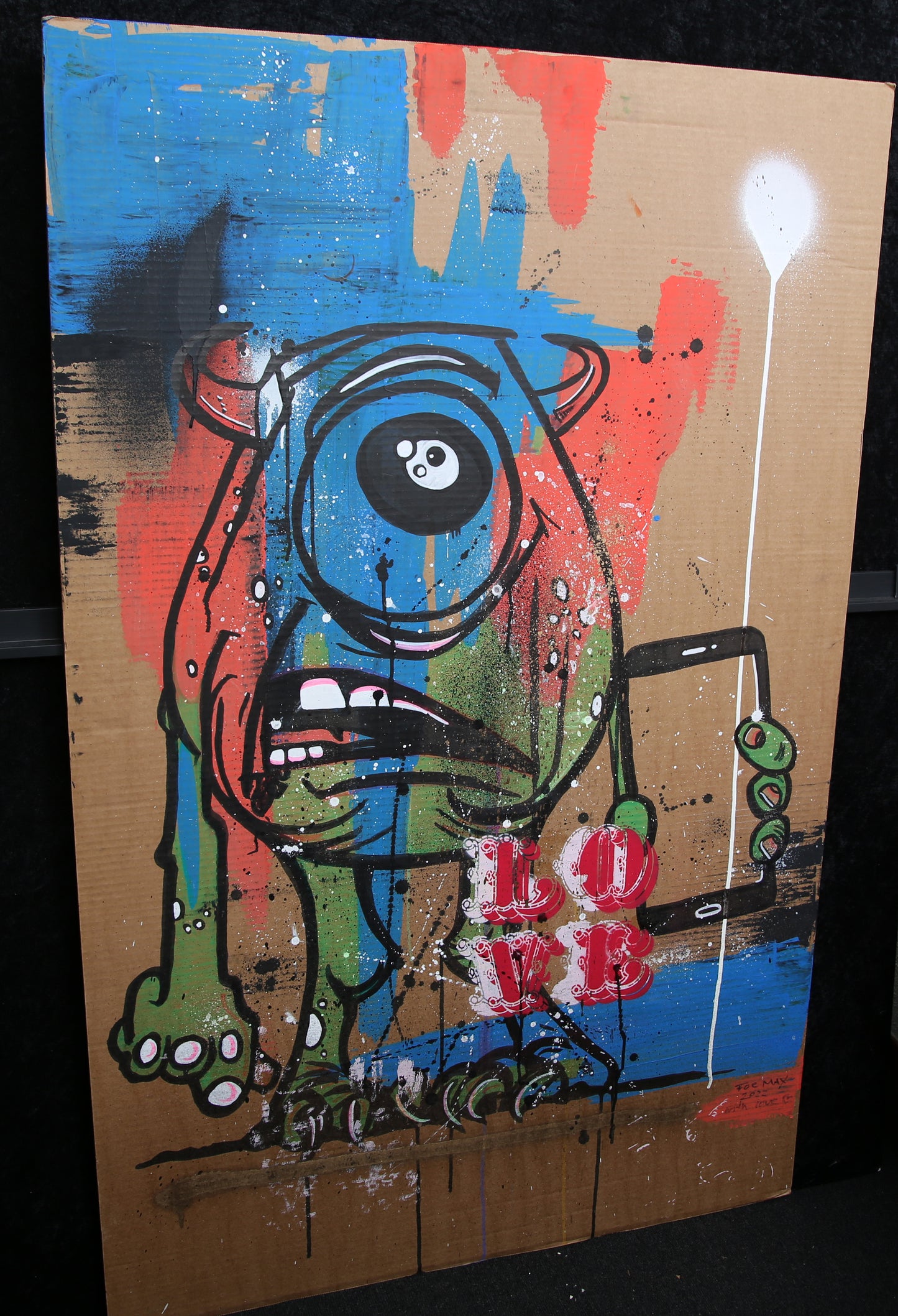 Planet Selfie - Mike Glotzkowsky - Mischtechnik auf Karton - Unikat