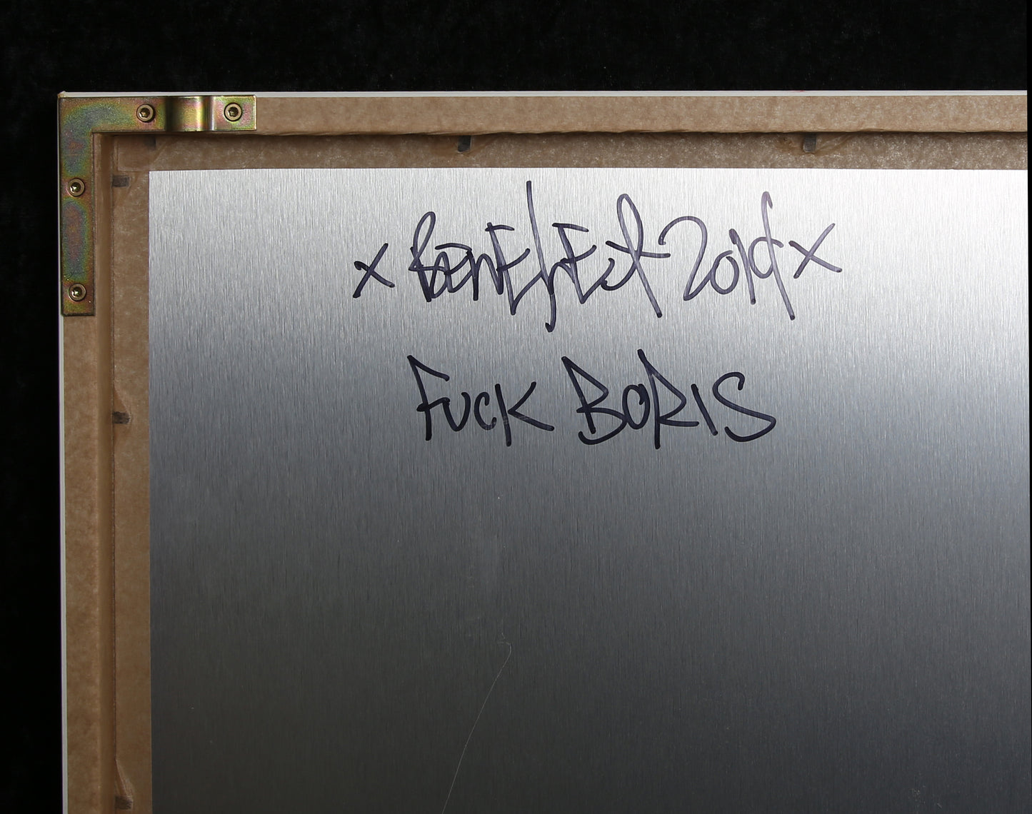Eine, Ben - Fuck Boris - UV-Druck Alu-Dibond - Unikat - handsigniert