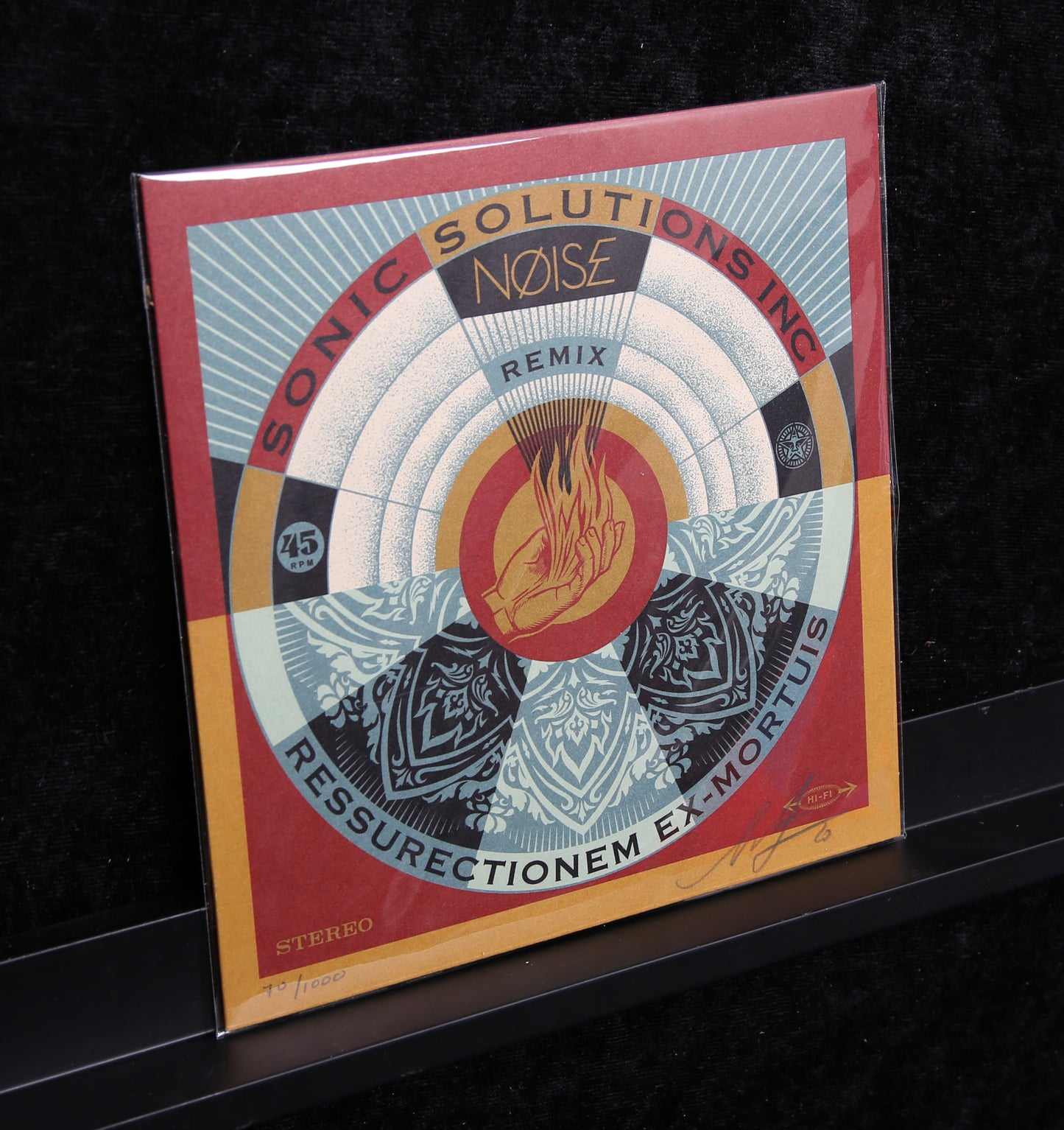 Fairey, Shepard (OBEY) - Noise Remix  - 7" Vinyl + Originalgrafik - handsigniert