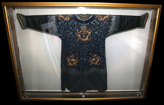 Chinesische Drachenrobe - Gewand - Qing-Dynastie - 19Jhd.