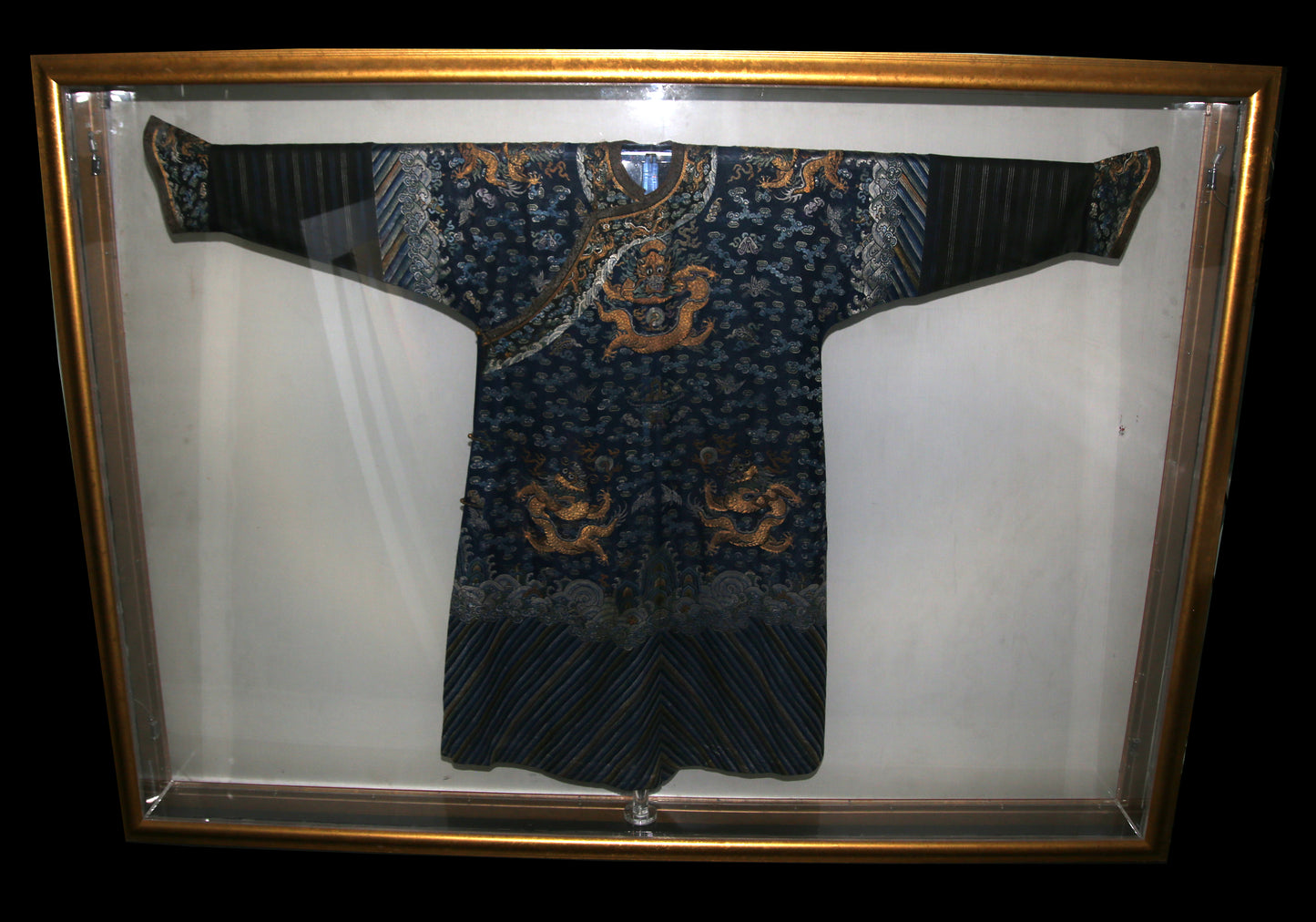 Chinesische Drachenrobe - Gewand - Qing-Dynastie - 19Jhd.