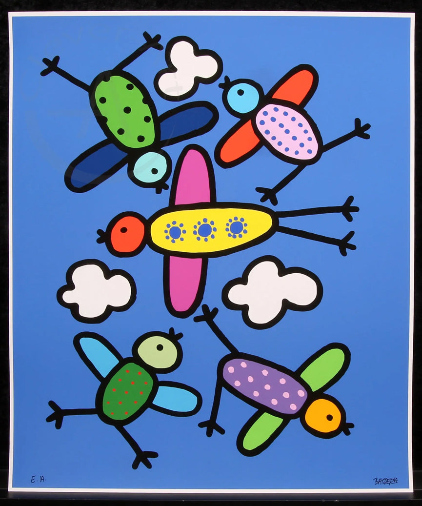 Basdera, Franz - Oiseau - Giclée - signé à la main - inscrit avec EA