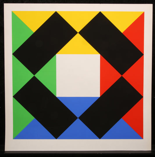 Bill, Max - Compositie met wit centrum - Kleurenzeefdruk - KIJK