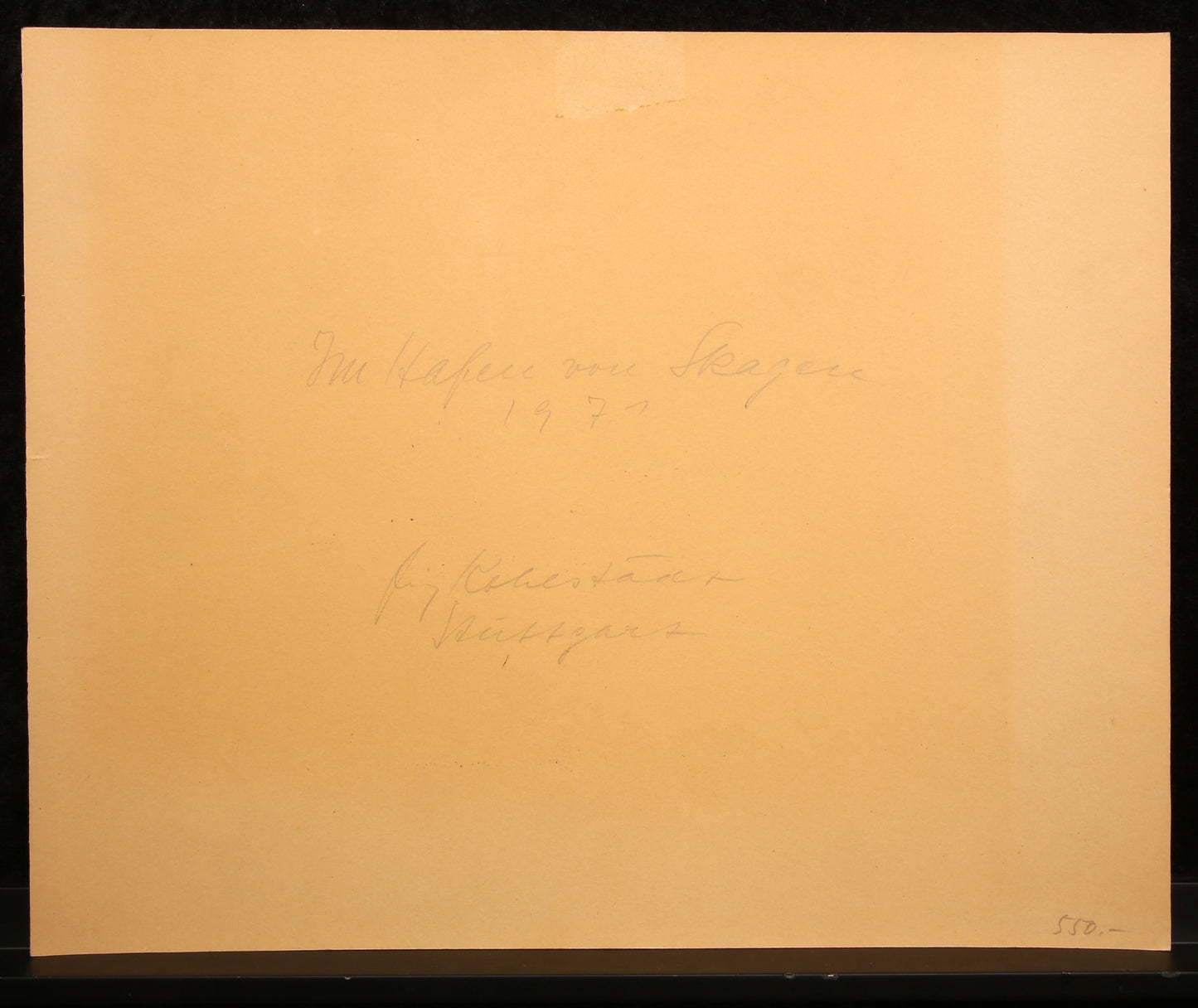 Kohlstädt, Fritz - In de haven van Steagen - waskrijt op papier - handgesigneerd