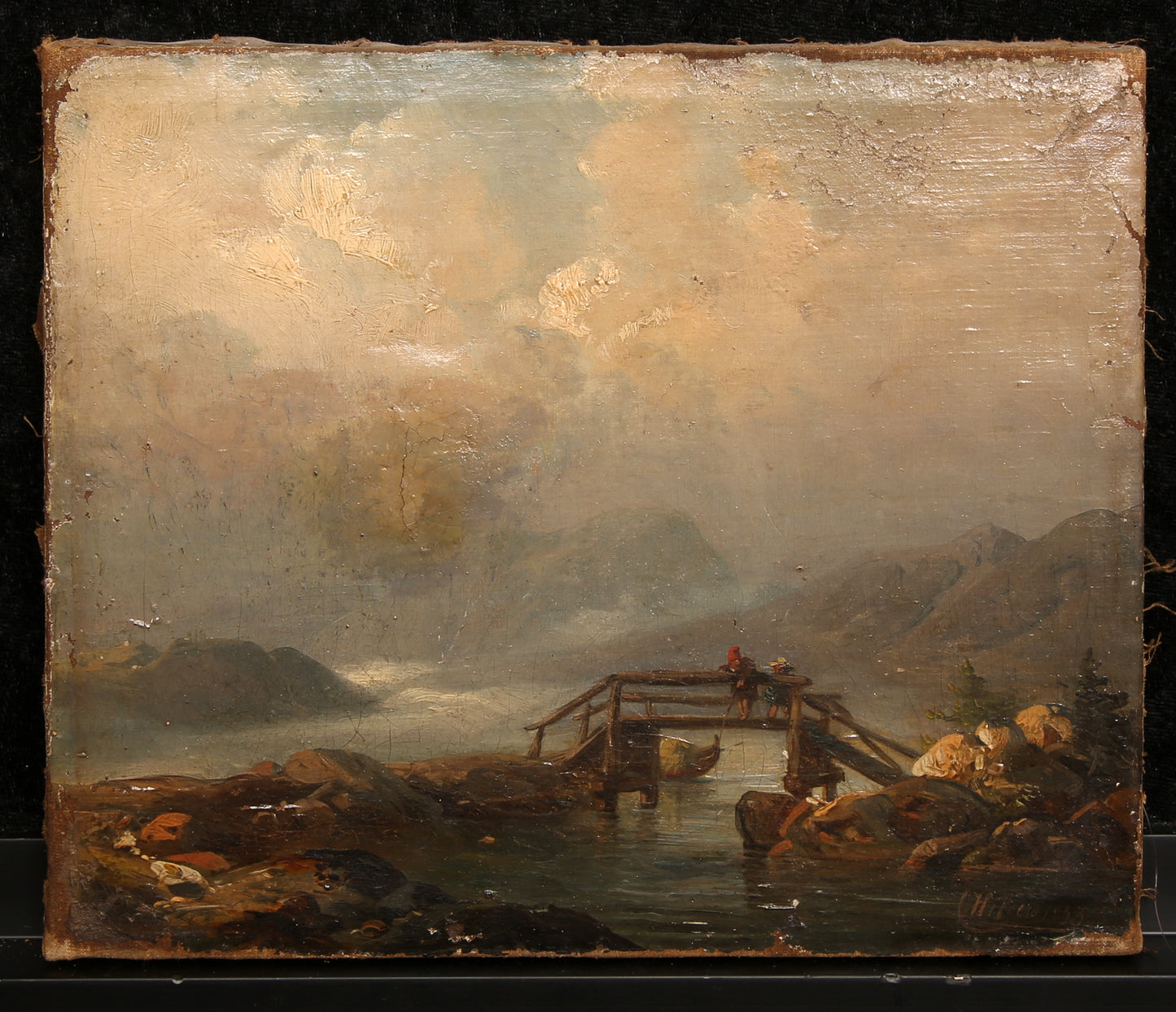 Hilgers, Carl - Brug, 1853 - olieverf op doek - handgesigneerd