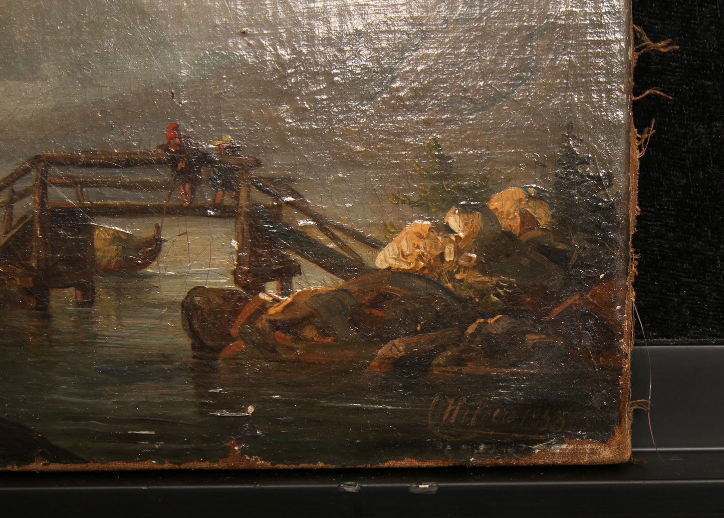 Hilgers, Carl - Brug, 1853 - olieverf op doek - handgesigneerd
