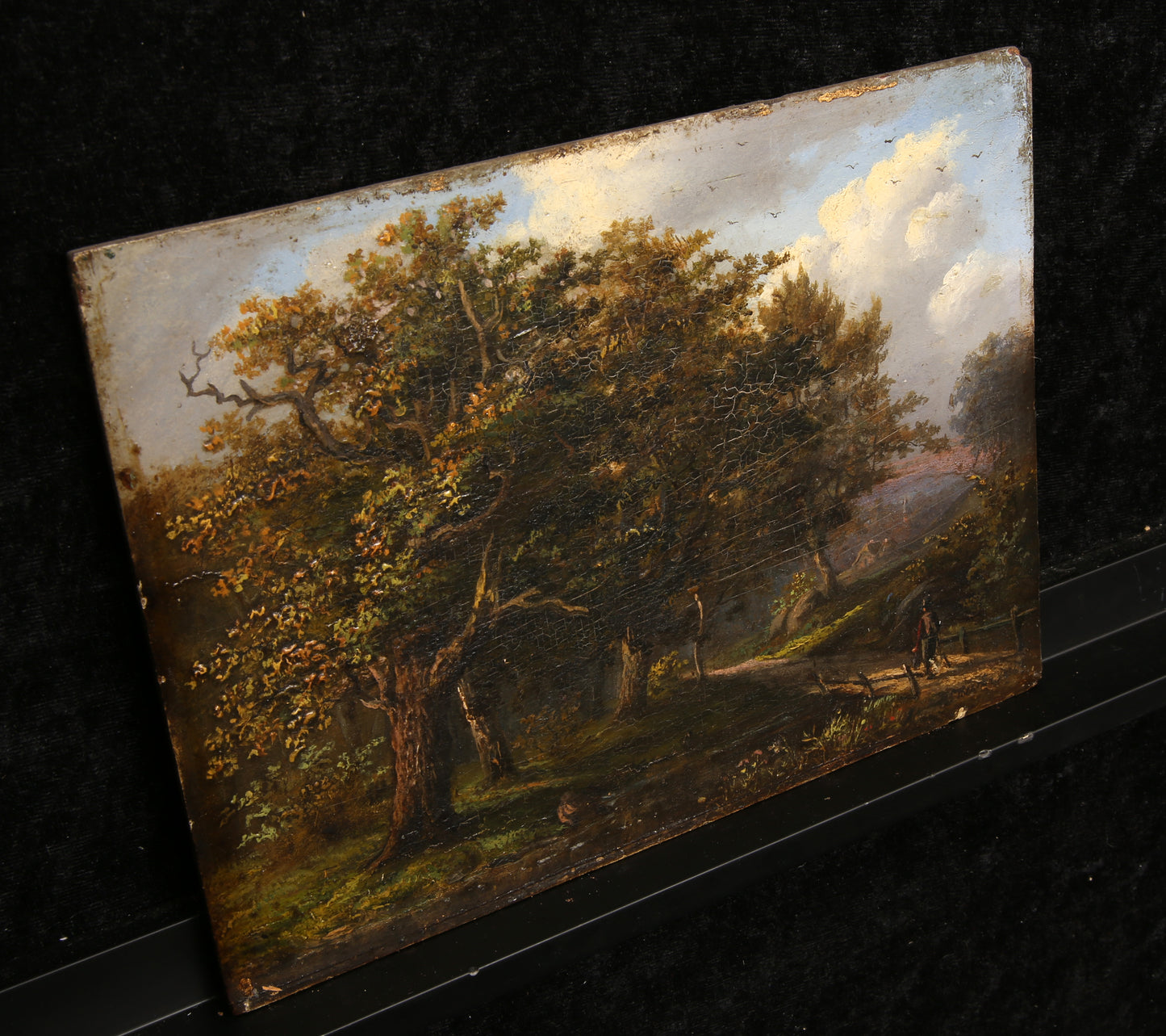 Biester, Anthony - Paysage forestier, 1856 - Huile sur bois - signée à la main