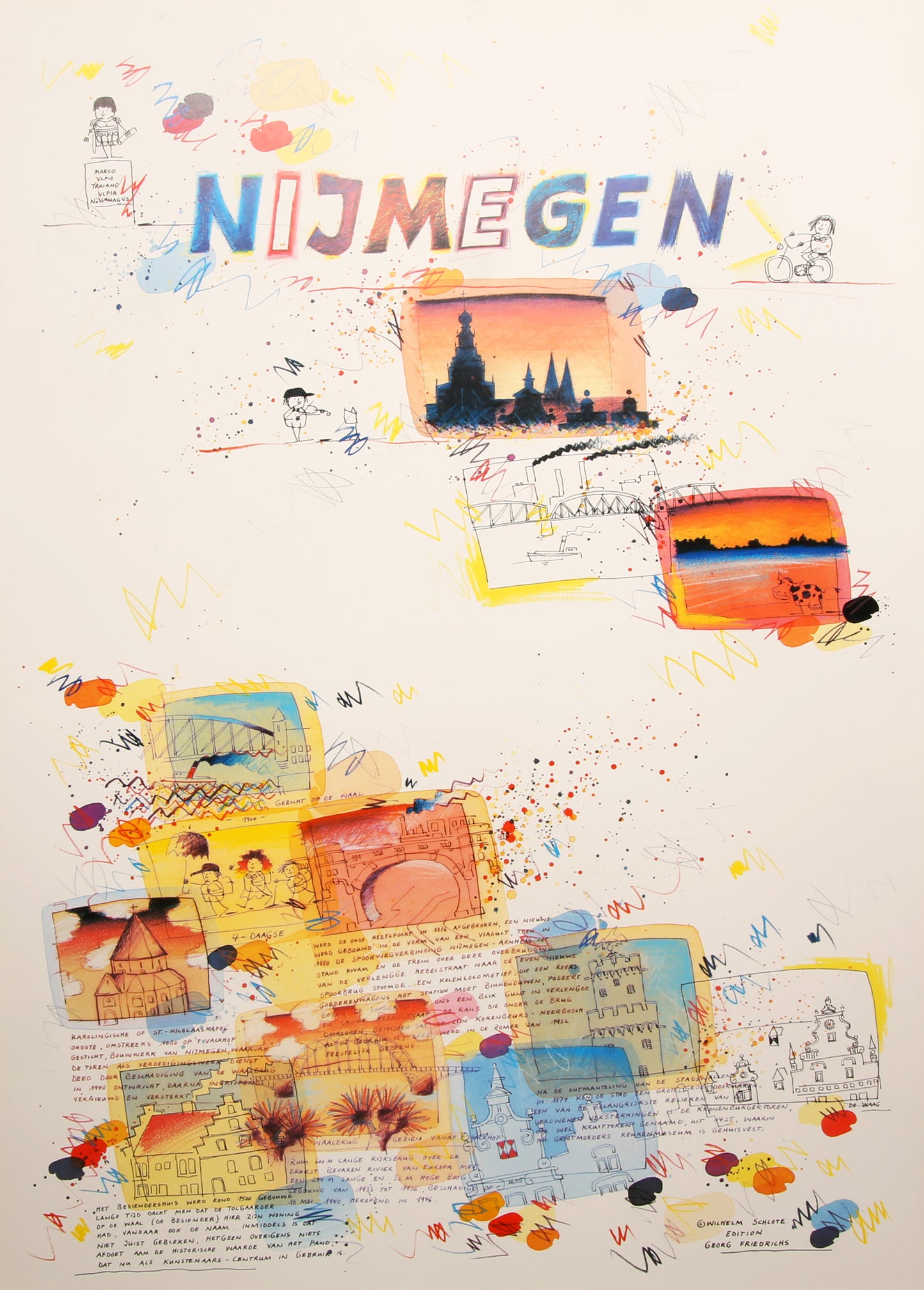 Schlote, Wilhelm - Nijmegen, city poster - color offset lithography