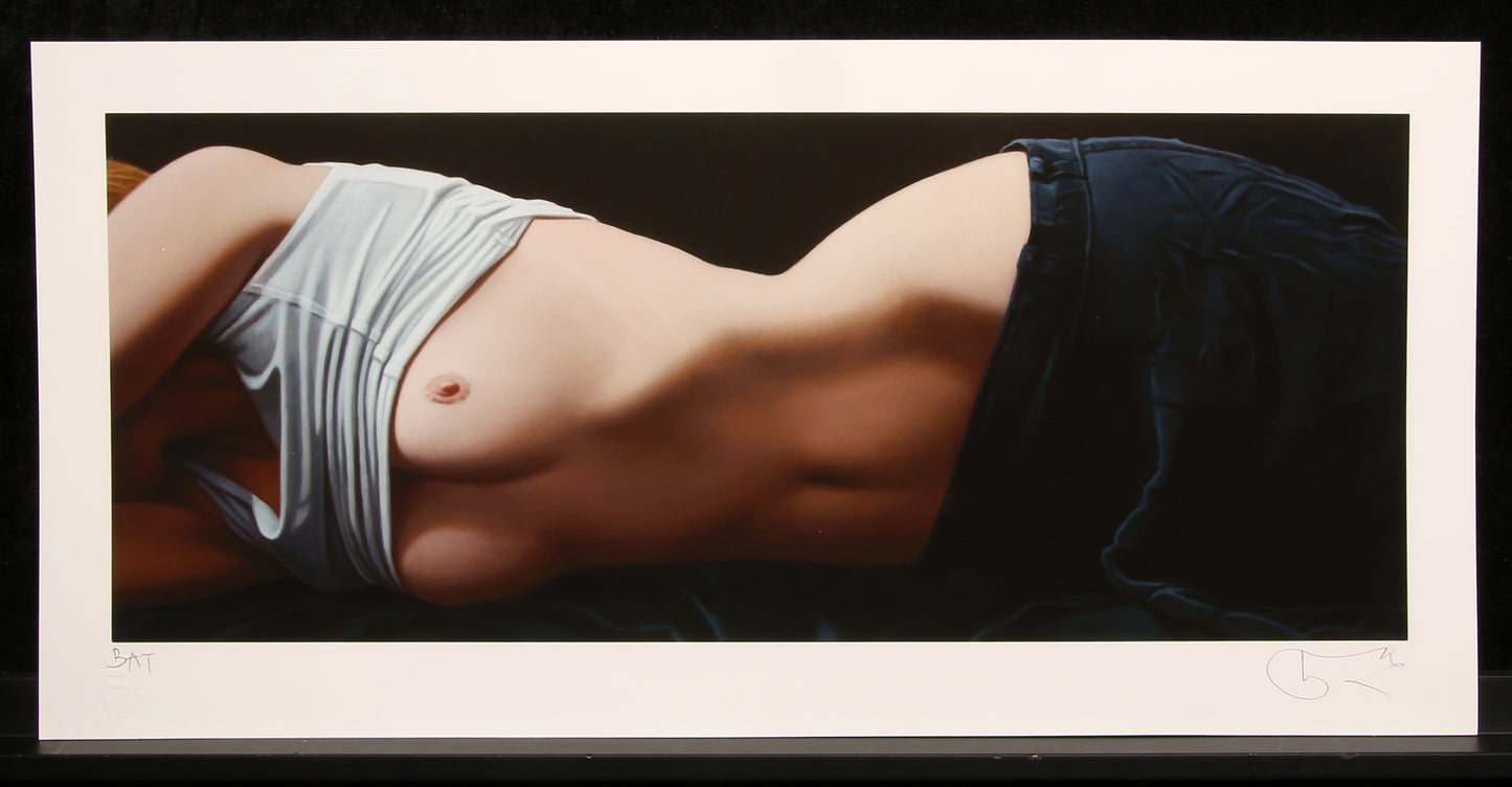 Kissmer, Willi - Liegende in weiß und schwarz, 2017 - Giclee - handsigniert