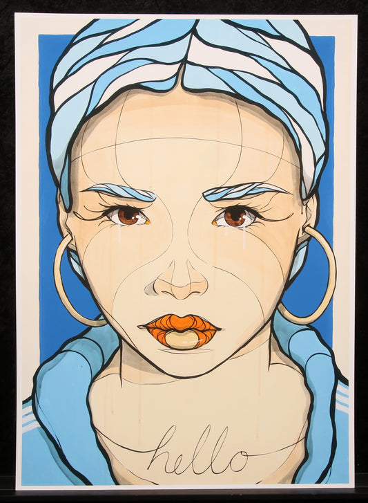 El Bocho - Hallo in blauw - 3D-constructie - handgesigneerd