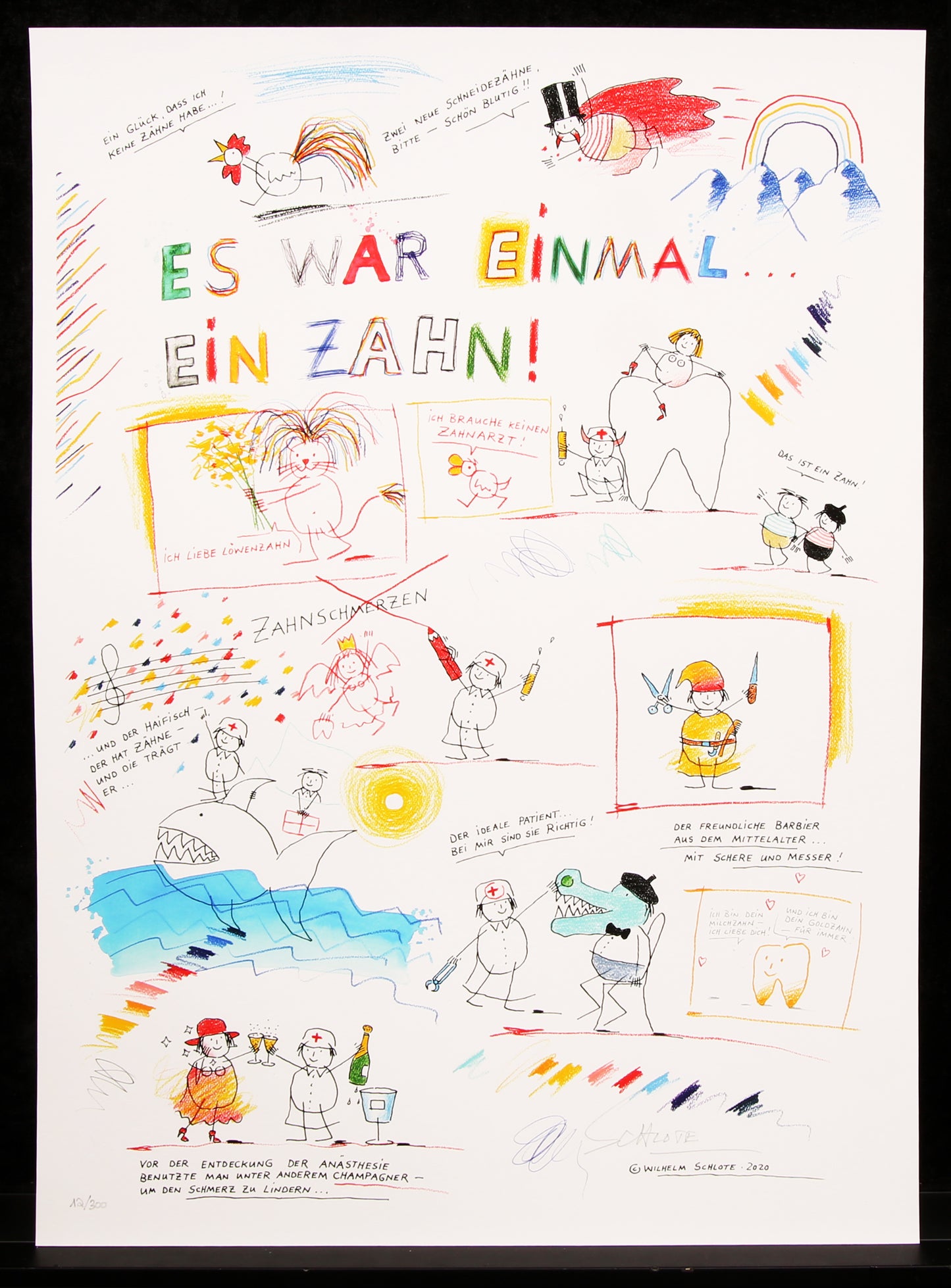 Schlote, Wilhelm - Il était une fois une dent - Giclée/Hahnemühle - signée à la main