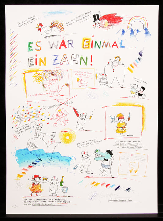 Schlote, Wilhelm - Es war einmal ein Zahn - Giclee/Hahnemühle - handsigniert